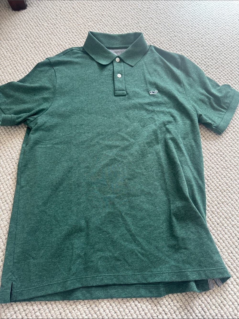 Vineyard Vines Heathered Forest Green Polo